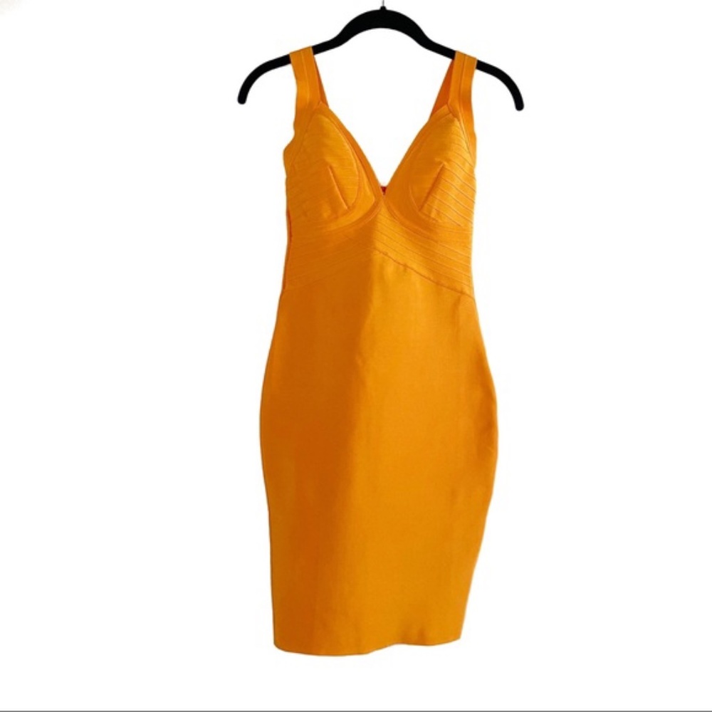 Fashion Nova Orange Bandage Dress XS